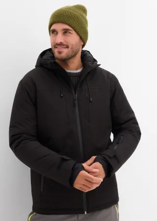 bonprix Wasserdichte Skijacke, schwarz, Gr.52/54 (L), wattierte Skijacke mit vielen Funktionen