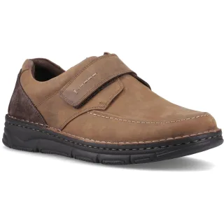 Hush Puppies Forde Leder Slipper für Herren mit Klettverschluss in Tan