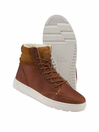 HUB Herren Winter-Sneaker Dublin Braun Obermaterial: Rindleder