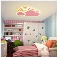 RRBEST LED Deckenleuchte LED Kinder Deckenlampe Wolken Regenbogen Deckenleuchte, mit Fernbedienung &  APP, Nachtlicht Funktion