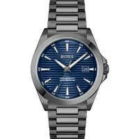 BOSS Quarzuhr STRIKE 1514175, Armbanduhr, Damenuhr, Herrenuhr, Edelstahlarmband, analog, Tag