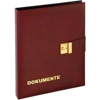 PAGNA Organisationsmappe Pagna Dokumentenmappe 29x36cm 4-Ring-Mechanik 1H weinrot