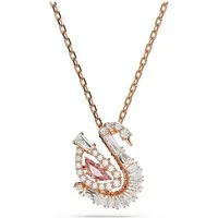 Swarovski Kristallanhänger Swarovski Halskette mit Schwan Anhänger 5732414 Roségoldplattiert (1-tlg)