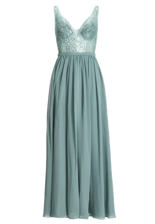 hey kyla - Abendkleid mit Chiffonrock und Stickerei ocean teal - Gr. - 34