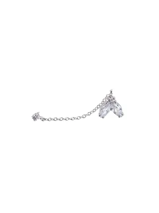 LEIS Ohrhänger 925 Sterling Silber rhodiniert Glänzend 4 Zirkonia weiß