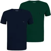 Emporio Armani Unterziehshirt 2er Pack Crew Neck T-Shirt (2-St., 2 Stück) mit Markenlogo auf der Brust