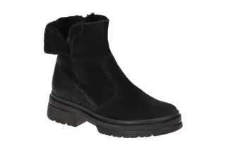 Waldl?ufer 930902 Damen Winterstiefelette schwarz Nubuck Lammfell- Schlangenm...