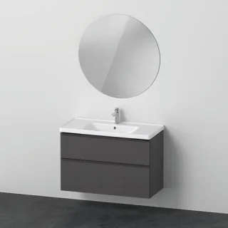 Duravit D-Neo Möbelwaschtisch mit Waschtischunterbau und Spiegel 1000x480x2000 mm - DE011104949 DE011104949