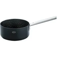 RÖSLE Kasserolle Stielkasserolle EBONIC Ø 16 cm ProNero, Aluminium, Edelstahl (1-tlg), für alle Herdarten geeignet, inklusive Induktion