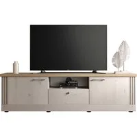 OTTO home Lowboard Country Breite 211 cm, TV-Board 2 Türen u. 1 Schubkasten, TV-Schrank, im Landhausstil, viel Strauraum, mit Metallgriffe, MDF Rahmen