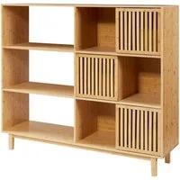 en.casa Bücherregal, »Ypäjä« 128 x 147 x 39 cm Bambus