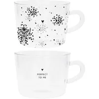 Bastion Collections Tasse, Glas, Höhe: 7cm, Farbe: Transparent, Motiv: Herz