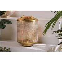 riess-ambiente Windlicht ORIENT 25cm gold (Einzelartikel, 1 St), Wohnzimmer · Metall · Dekoration · Laterne · Boden · handmade · Design