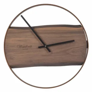 Waidzeit Wanduhr PREMIUM 42cm Walnuss