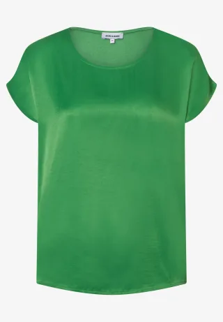 MORE & MORE - Shirt mit Satinfront grün - Gr. - 34