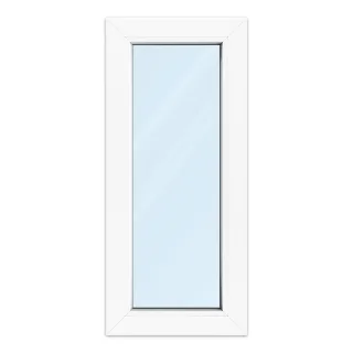Fenster 40x90 cm, Kunststoff Profil aluplast IDEAL® 4000, Weiß, 400x900 mm, einteilig festverglast, 2-fach Verglasung, individuell konfigurieren
