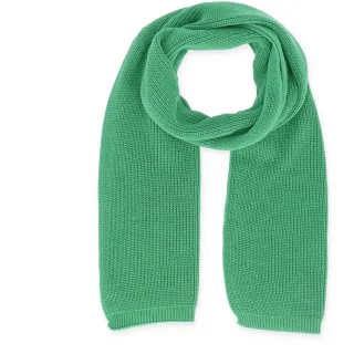 Halsüberkopf Accessoires - 180x30 Strickschal Rippe grün - Gr. - OS