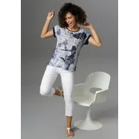 Aniston SELECTED Blusenshirt mit seitlichen Galonstreifen und Glitzersteinchen
