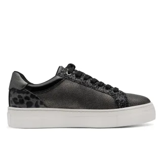 Tamaris Damen Pewter Silber Kunstleder Fashion Schnürschuhe