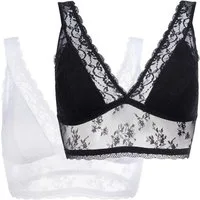 Dorina Bralette Lana Essential Lace (2er Pack) mit Spitze, bequem, weich, breite Träger, leicht transparent