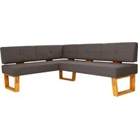 OTTO home Eckbank Ponza Polsterbank, Esszimmerbank, mit Massivholzgestell, Küchenbank in tollen Farben, Breite 201x161 cm
