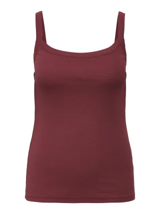 ONLY CARMAKOMA - CAREBBA LIFE STRAP SINGLET JRS ruby wine - Gr. - 44