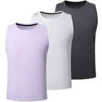 YOUTHUP Tanktop (Packung) Ärmelloses Tanktop für Herren (3er-Pack) T-shirt, Rundhals, unifarben