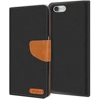 CoolGadget Handyhülle Denim Schutzhülle Flip Case für iPhone SE 2022 3. Generation 4,7 Zoll, Book Cover Handy Tasche Hülle für Apple iPhone SE 2020/2022 Klapphülle