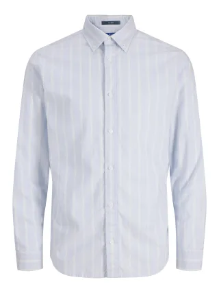 JACK&JONES - JJEHARVEY OXFORD L/S SHIRT NOOS Ashley Blue - Gr. - S