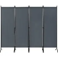 Woltu Paravent, Raumteiler 4-teilig 224x182 cm, Trennwand klappbar, innen outdoor