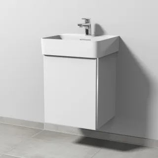 Sanipa 3way Waschtischunterbau zu Laufen VAL Waschtisch mit 1 Tür, Weiß-Soft BR81943