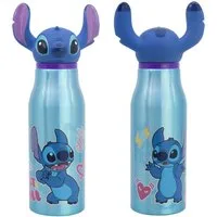 Disney Trinkflasche Disney Stitch 3D Kopf Aluminium Wasserflasche Flasche 690 ml