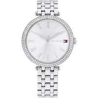 Tommy Hilfiger Quarzuhr NATALIE 1782719, Armbanduhr, Damenuhr, Glaskristalle, Edelstahlarmband
