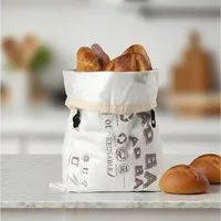 JASLIFE Brottasche Brotbeutel wiederverwendbar mit Clipverschluss, Baumwolle, waschbar, (Einzelstück, 2er Set, 1-tlg., 1-teilig), wiederverwendbar, leicht zu reinigen, praktisch im Alltag