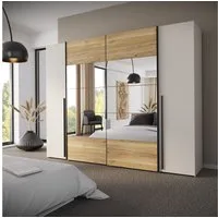FORTE Kleiderschrank Narago, Kombischrank mit Spiegel (B/H/T ca. 270/210/61cm) Schwebetüren in Kombination mit Drehtüren, Made in Europe