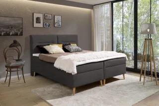Boxspringbett Schlafzimmerbett DANILO 140x200cm inkl.Bettkasten