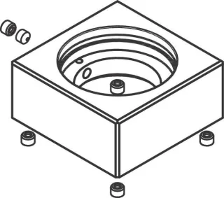 Hansgrohe Rosette für Griff Axor Edge 3-Loch Wannenmischer chrom, 93587000 93587000