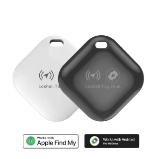 Loshall Mini GPS Tracker Smart Tag Apple Android Dual System Global Locator Pet Wallet Suitcase Car Elderly Kids Anti-Lo