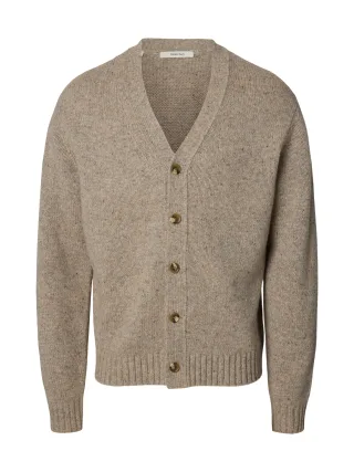 selected men - SLMCODY LS KNIT RLX CARDIGAN NOOS Oatmeal - Gr. - L