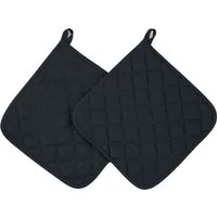 ZOLLNER Topflappen, (Set, 2-tlg), 24 x 24 cm, 100% Baumwolle, Temperaturbeständig bis 100°C