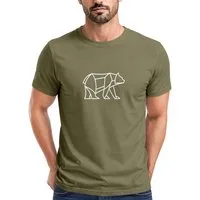 Neverless Print-Shirt Herren T-Shirt Polygon Design Print Bär Bear Tiermotiv Outdoor mit Print