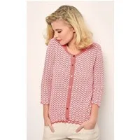 Passioni 2-in-1-Strickjacke Twinset in Häkel-Optik