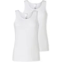 Schiesser Unterhemd Modern Multipacks (2er Pack) mit schmalem Spitzenband, Single Jersey, bequem