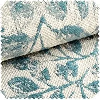 novely® Stoff exquisit FLORENZ Polsterstoff im Leinen-Look - Blumenmuster, Schwer Entzündbar, Robust, Abriebfest, Meterware, 1lfm
