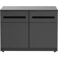 COZZE Outdoor-Küche Niedrigmodul Elements, mit HPL Platte, 90 x 68 x 60 cm, Stahl, schwarz, flexibel erweiterbares Modul der Cozze® Outdoor-Küche