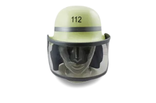 Original Deutscher Kinder-Feuerwehrhelm mit Nackenschutz und Visier | Spielhelm | neongelb | universal | Feuerwehr-Geschenk