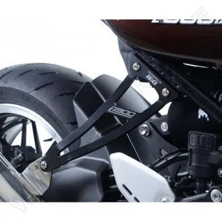 R&amp;G Auspuffhalter mit Logo-Prägung für Kawasak Z 900 RS Bj. 2018-2022 Aluminium