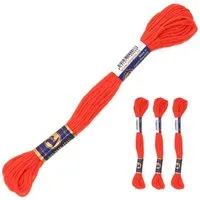 maDDma 3 Docken Stickgarn Sticktwist Stickgarn, 8 m, 2392 tieforange