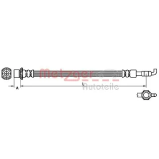 Metzger Bremsschlauch hinten Toyota Urban Verso 1,4