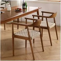 LIM HOME Esszimmerstuhl SW010 (Packung, 2 St), FSC®Eichenholzrahmen mit Sitzfläche aus Papierseil, einfache Montage